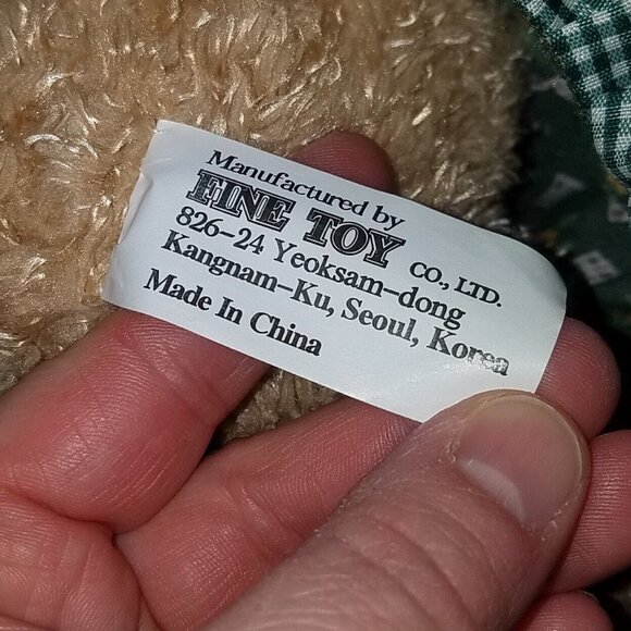 VTG #1 MOM Teddy Bear Plush Playville w/TAG Mother's Day Gift Fine Toy Green Tan - Picture 7 of 9